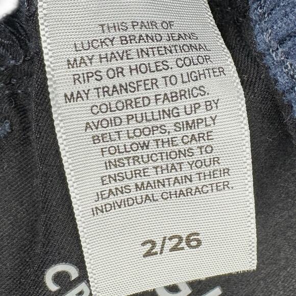 Lucky Brand Bridgette Navy‎ Corduroy Button Fly High Rise Jeans Size 2/26 - Picture 5 of 9